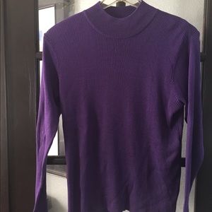 Purple Mock Turtleneck